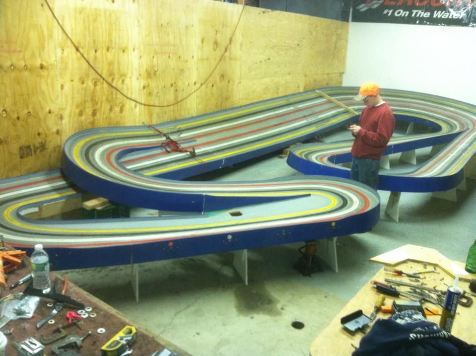 The track in the garage