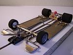 1206 
Initial attempt at ret-ro in-line chassis using all-wire frame with hinged suspended brass pans, and a separate center-guide section.