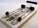 1213-D 
Adaptation of 1213-design for 4-1/2 classic stock car body; all-wire no-rules chassis (no brass plate or sheet) with torsional wire side...