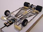 1212 
Ret-ro rules in-line version of 1004-R chassis; tapered wire frame with torsional wire side pans, and separate torsional center-guide...